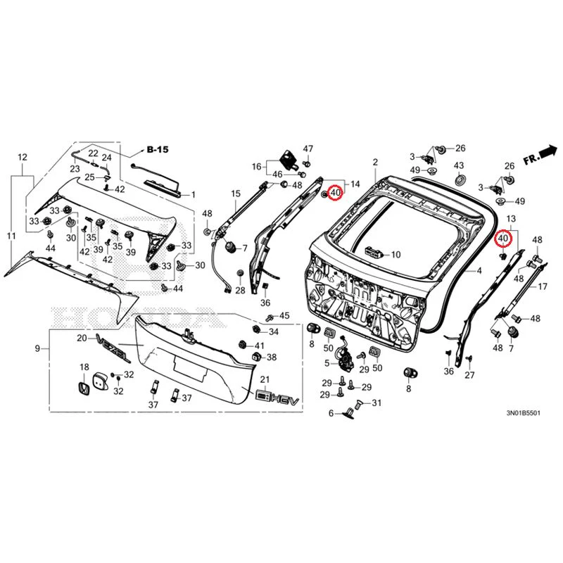 [NEW] JDM HONDA VEZEL e:HEV RV5 2025 Tailgate (Power) GENUINE OEM - Image 52