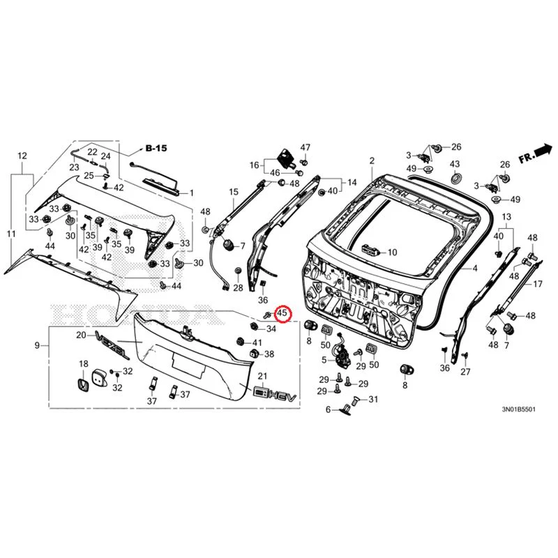 [NEW] JDM HONDA VEZEL e:HEV RV5 2025 Tailgate (Power) GENUINE OEM - Image 57