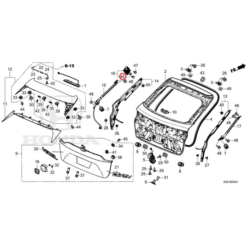 [NEW] JDM HONDA VEZEL e:HEV RV5 2025 Tailgate (Power) GENUINE OEM - Image 58