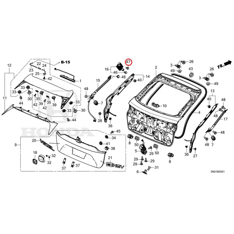 [NEW] JDM HONDA VEZEL e:HEV RV5 2025 Tailgate (Power) GENUINE OEM - Image 59