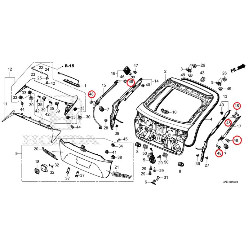 [NEW] JDM HONDA VEZEL e:HEV RV5 2025 Tailgate (Power) GENUINE OEM - Image 60