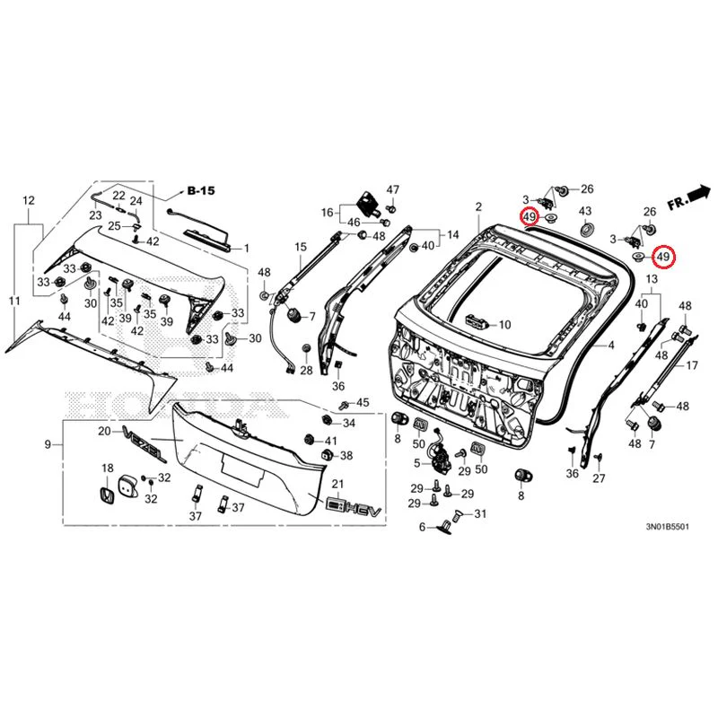 [NEW] JDM HONDA VEZEL e:HEV RV5 2025 Tailgate (Power) GENUINE OEM - Image 61