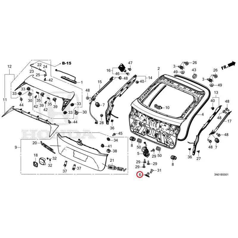 [NEW] JDM HONDA VEZEL e:HEV RV5 2025 Tailgate (Power) GENUINE OEM - Image 7