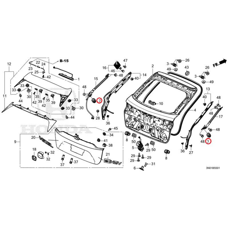 [NEW] JDM HONDA VEZEL e:HEV RV5 2025 Tailgate (Power) GENUINE OEM - Image 8