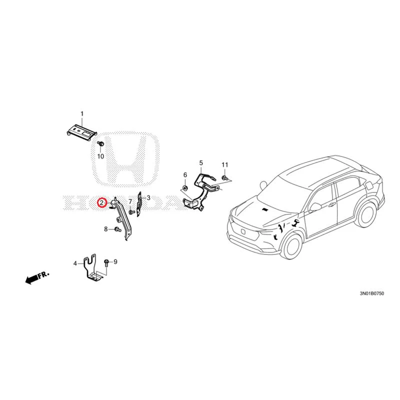 [NEW] JDM HONDA VEZEL e:HEV RV5 2025 Wiring Harness Bracket GENUINE OEM - Image 3
