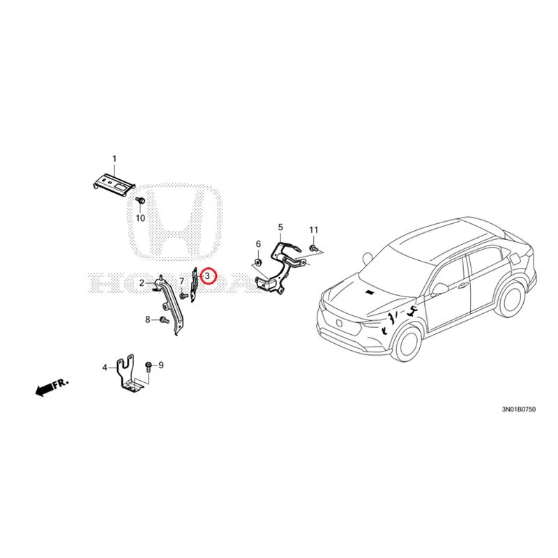 [NEW] JDM HONDA VEZEL e:HEV RV5 2025 Wiring Harness Bracket GENUINE OEM - Image 4