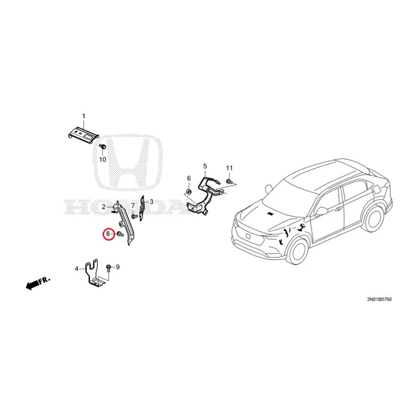 [NEW] JDM HONDA VEZEL e:HEV RV5 2025 Wiring Harness Bracket GENUINE OEM - Image 9