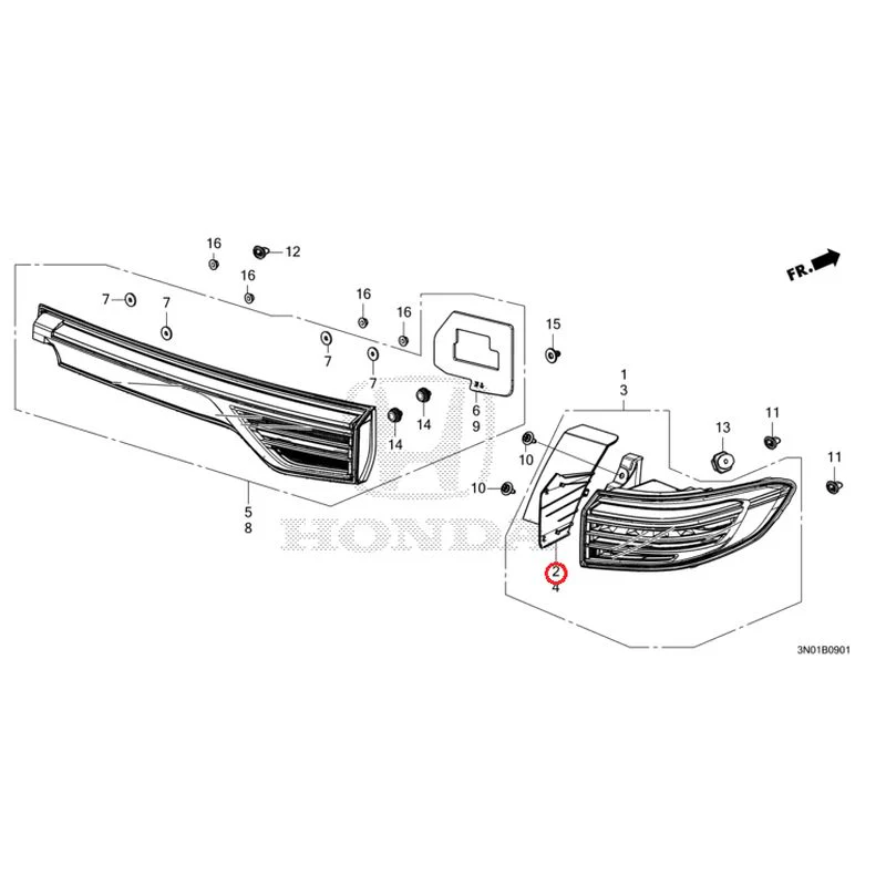 [NEW] JDM HONDA VEZEL e:HEV RV5 2025 Tail Lights (2) GENUINE OEM - Image 3