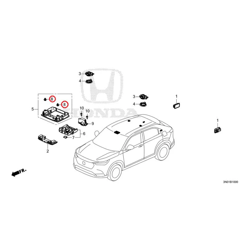 [NEW] JDM HONDA VEZEL e:HEV RV5 2025 Interior Lights GENUINE OEM - Image 9