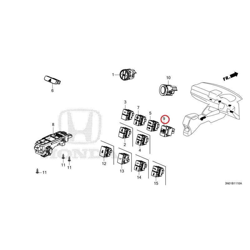 [NEW] JDM HONDA VEZEL e:HEV RV5 2025 Switches GENUINE OEM - Image 5