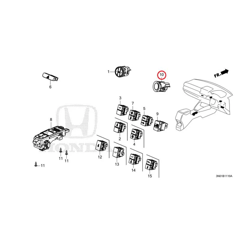 [NEW] JDM HONDA VEZEL e:HEV RV5 2025 Switches GENUINE OEM - Image 6