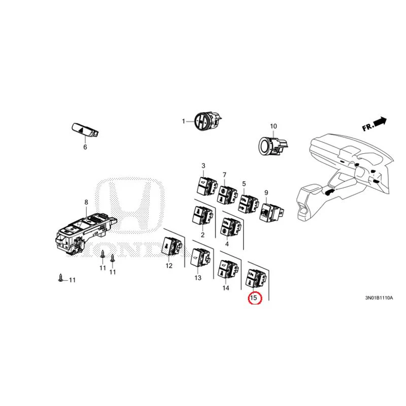 [NEW] JDM HONDA VEZEL e:HEV RV5 2025 Switches GENUINE OEM - Image 8