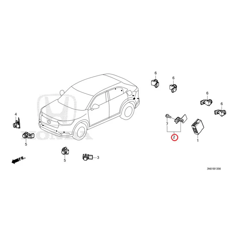 [NEW] JDM HONDA VEZEL e:HEV RV5 2025 Parking Sensor (2) GENUINE OEM - Image 3