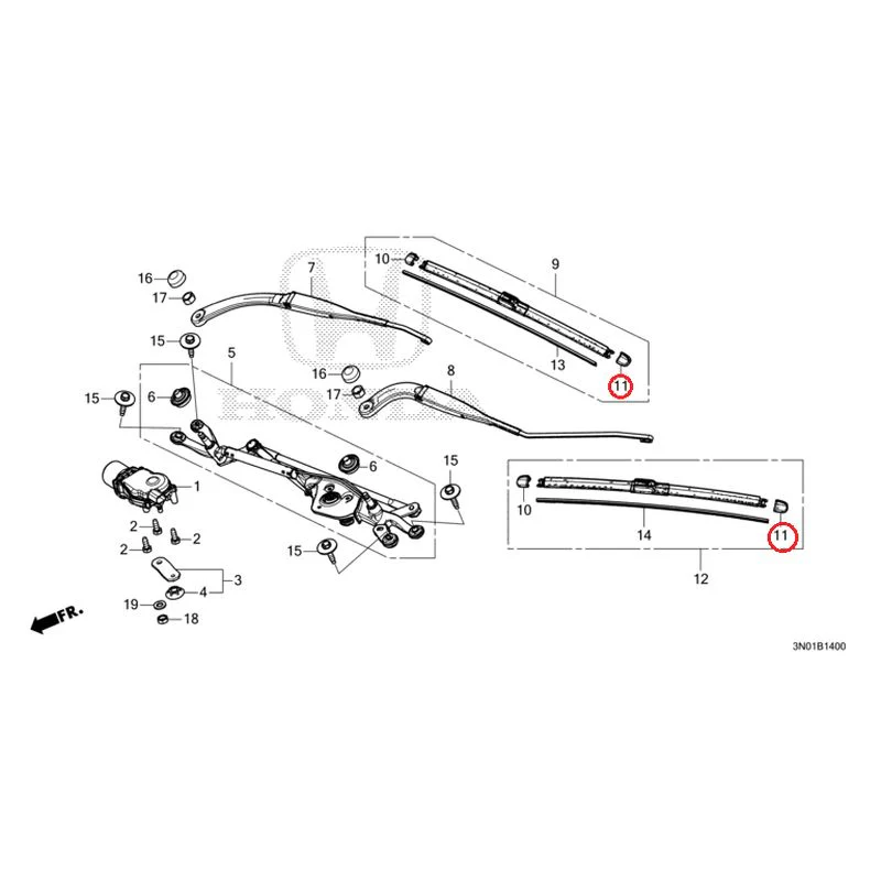 [NEW] JDM HONDA VEZEL e:HEV RV5 2025 Front Windshield Wiper GENUINE OEM - Image 12