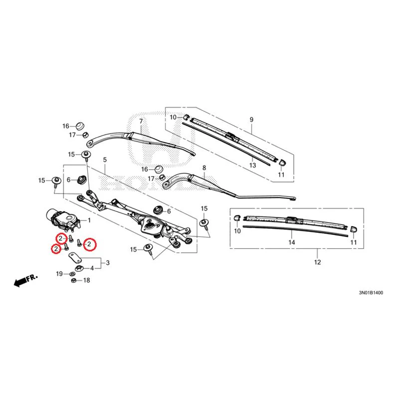 [NEW] JDM HONDA VEZEL e:HEV RV5 2025 Front Windshield Wiper GENUINE OEM - Image 3
