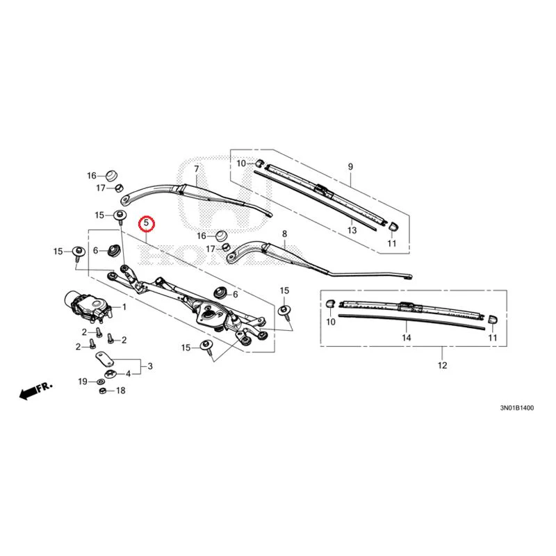 [NEW] JDM HONDA VEZEL e:HEV RV5 2025 Front Windshield Wiper GENUINE OEM - Image 6