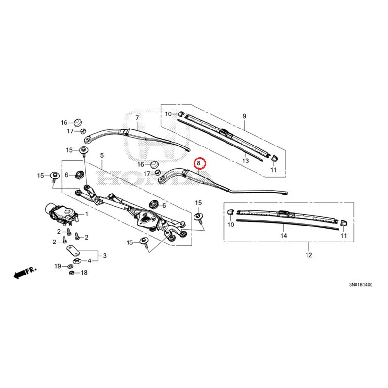 [NEW] JDM HONDA VEZEL e:HEV RV5 2025 Front Windshield Wiper GENUINE OEM - Image 9