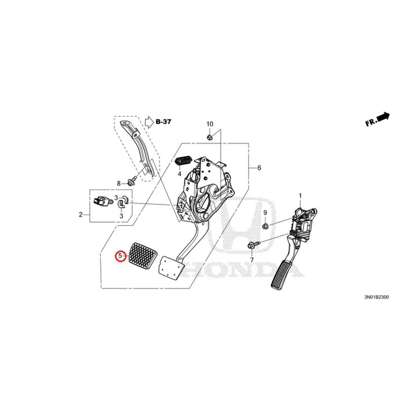 [NEW] JDM HONDA VEZEL e:HEV RV5 2025 Pedals GENUINE OEM - Image 6