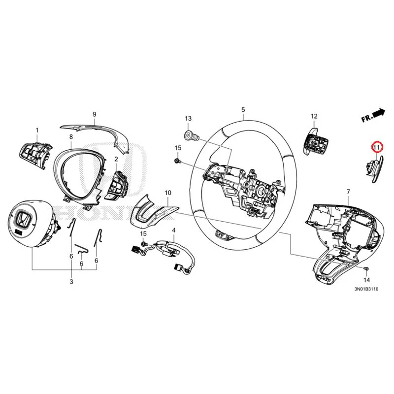 [NEW] JDM HONDA VEZEL e:HEV RV5 2025 Steering Wheel GENUINE OEM - Image 12