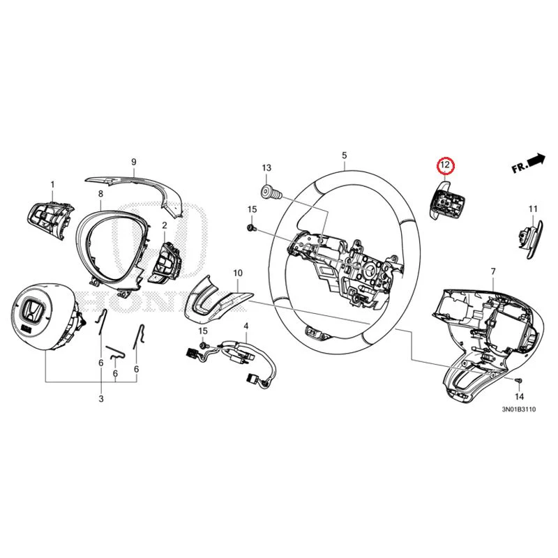 [NEW] JDM HONDA VEZEL e:HEV RV5 2025 Steering Wheel GENUINE OEM - Image 13