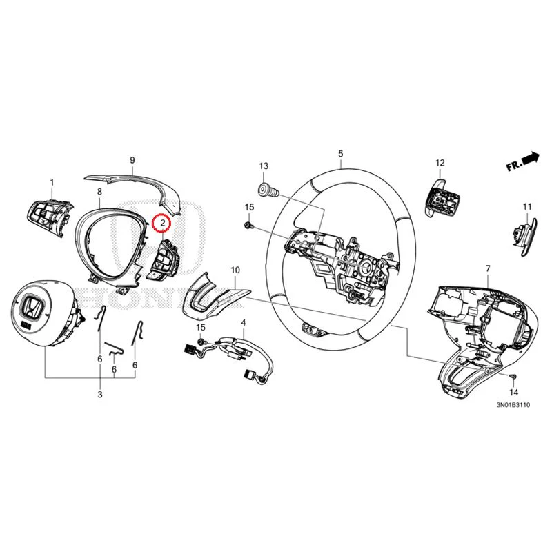 [NEW] JDM HONDA VEZEL e:HEV RV5 2025 Steering Wheel GENUINE OEM - Image 3