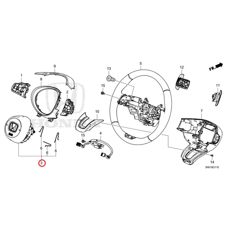 [NEW] JDM HONDA VEZEL e:HEV RV5 2025 Steering Wheel GENUINE OEM - Image 4