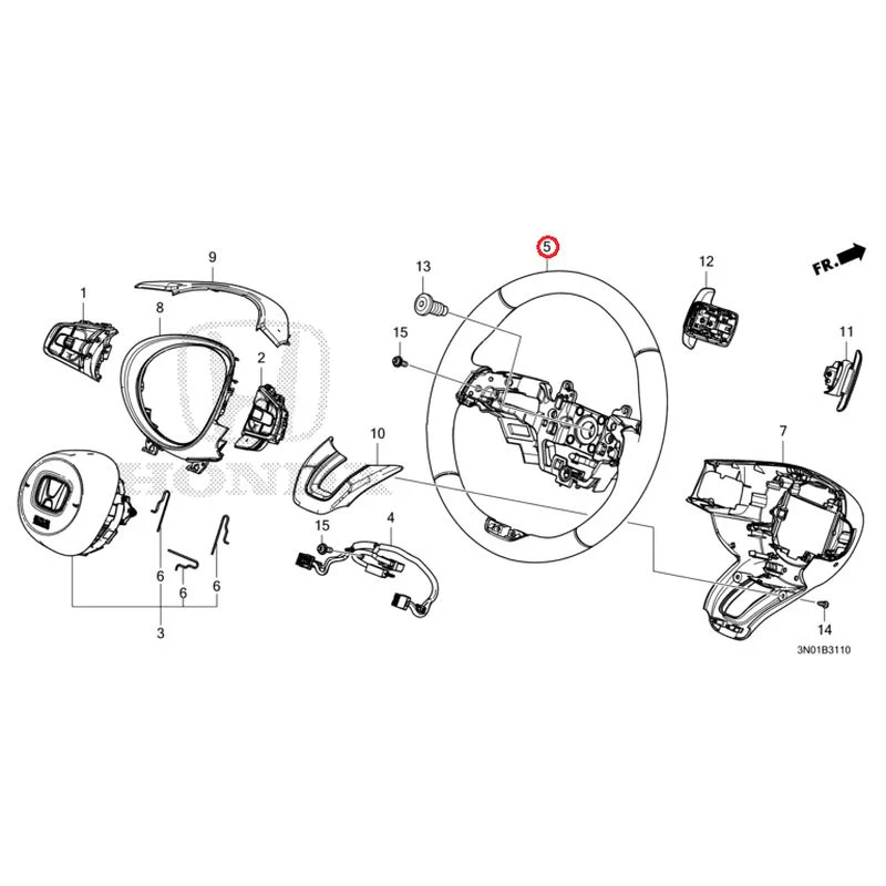 [NEW] JDM HONDA VEZEL e:HEV RV5 2025 Steering Wheel GENUINE OEM - Image 6