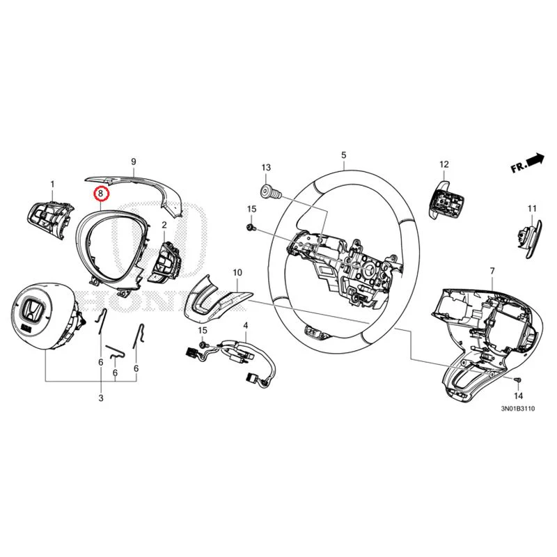[NEW] JDM HONDA VEZEL e:HEV RV5 2025 Steering Wheel GENUINE OEM - Image 9