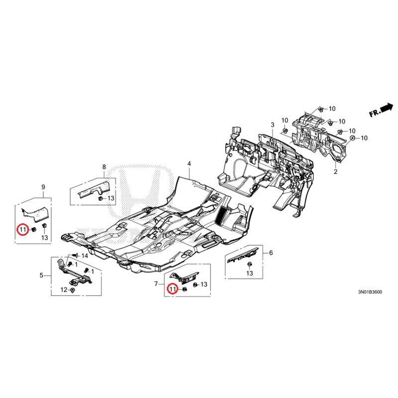 [NEW] JDM HONDA VEZEL e:HEV RV5 2025 Floor Mat GENUINE OEM - Image 12