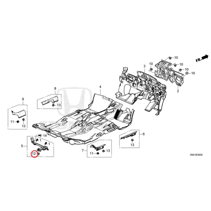 [NEW] JDM HONDA VEZEL e:HEV RV5 2025 Floor Mat GENUINE OEM - Image 13