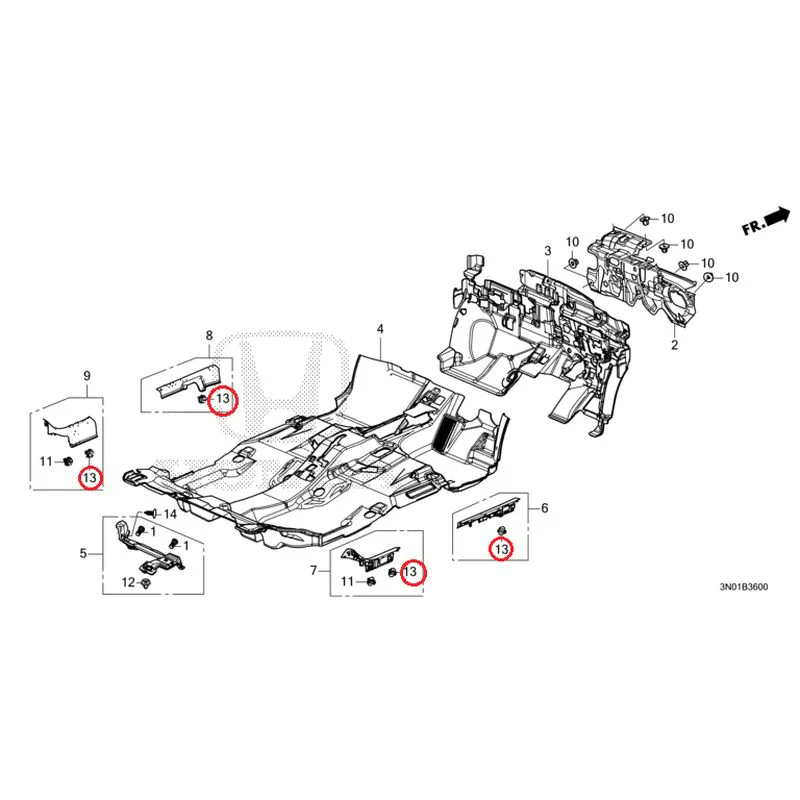 [NEW] JDM HONDA VEZEL e:HEV RV5 2025 Floor Mat GENUINE OEM - Image 14