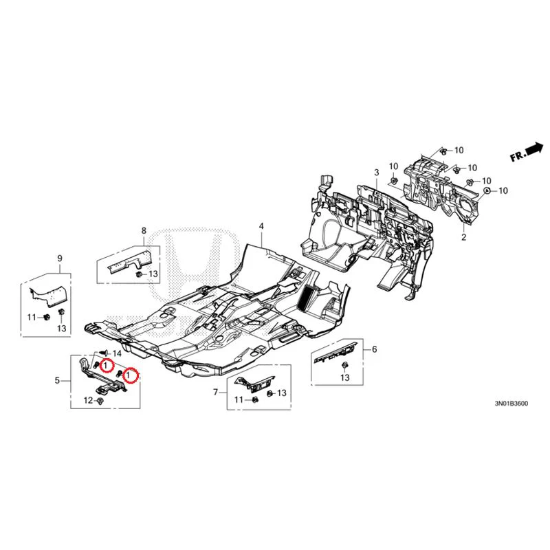 [NEW] JDM HONDA VEZEL e:HEV RV5 2025 Floor Mat GENUINE OEM - Image 2