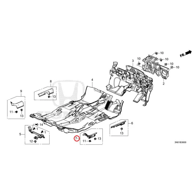[NEW] JDM HONDA VEZEL e:HEV RV5 2025 Floor Mat GENUINE OEM - Image 8