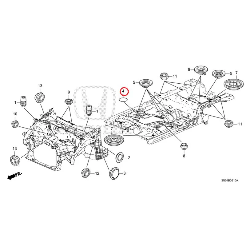 [NEW] JDM HONDA VEZEL e:HEV RV5 2025 Grommets (Front) GENUINE OEM - Image 5