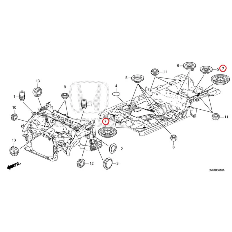 [NEW] JDM HONDA VEZEL e:HEV RV5 2025 Grommets (Front) GENUINE OEM - Image 8