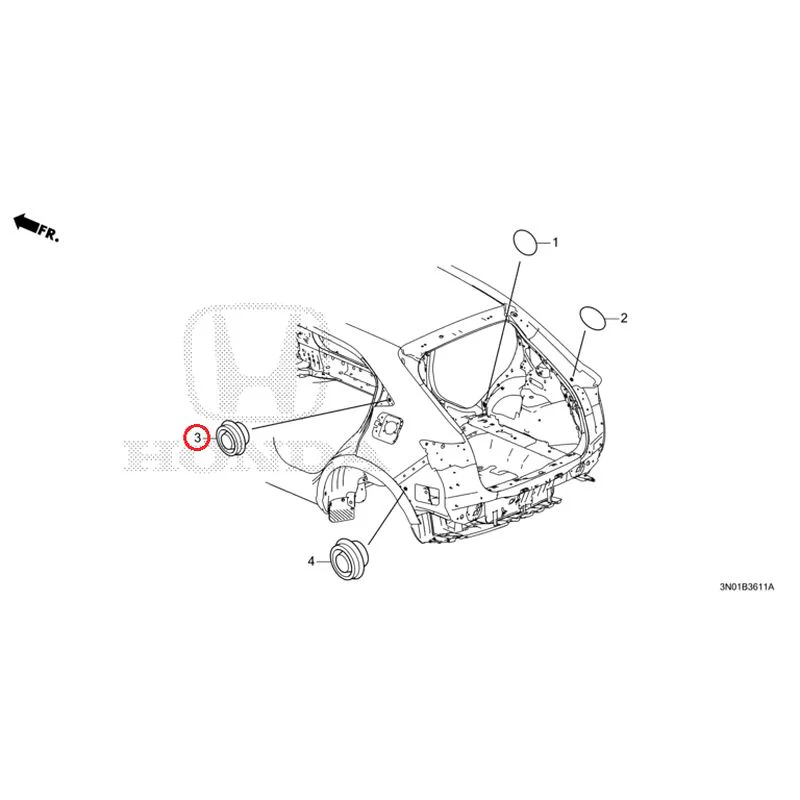 [NEW] JDM HONDA VEZEL e:HEV RV5 2025 Grommets (Rear) GENUINE OEM - Image 4