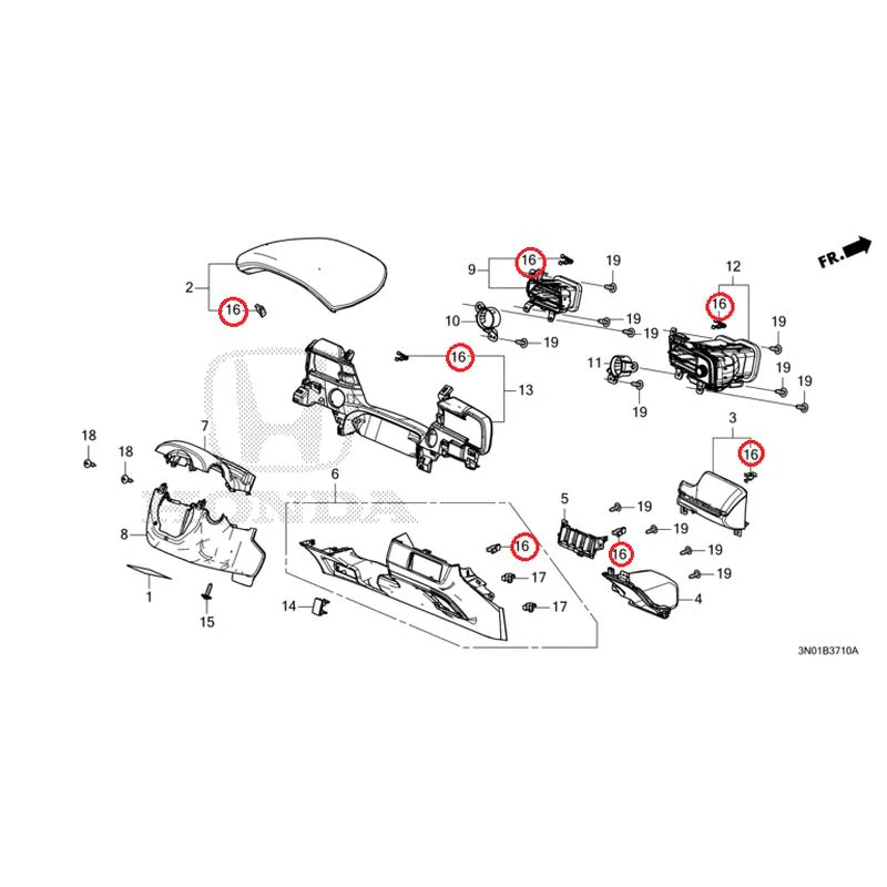 [NEW] JDM HONDA VEZEL e:HEV RV5 2025 Instrument panel garnish (driver side) GENUINE OEM - Image 17