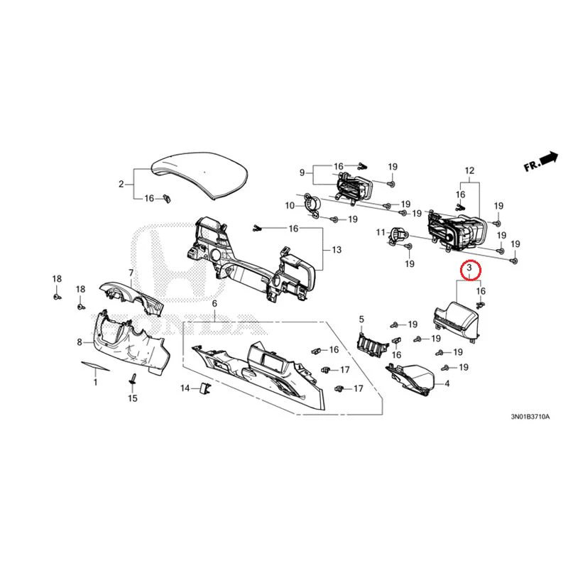 [NEW] JDM HONDA VEZEL e:HEV RV5 2025 Instrument panel garnish (driver side) GENUINE OEM - Image 4