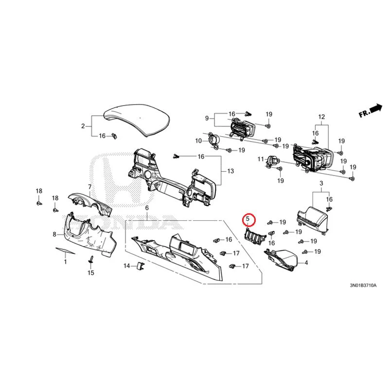 [NEW] JDM HONDA VEZEL e:HEV RV5 2025 Instrument panel garnish (driver side) GENUINE OEM - Image 6