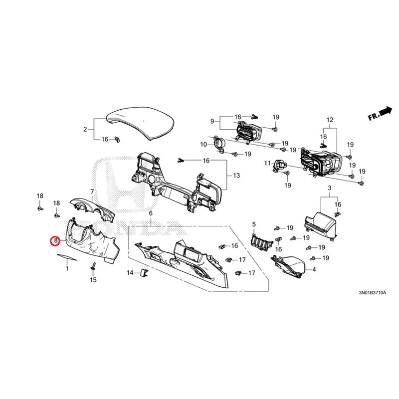 [NEW] JDM HONDA VEZEL e:HEV RV5 2025 Instrument panel garnish (driver side) GENUINE OEM - Image 9