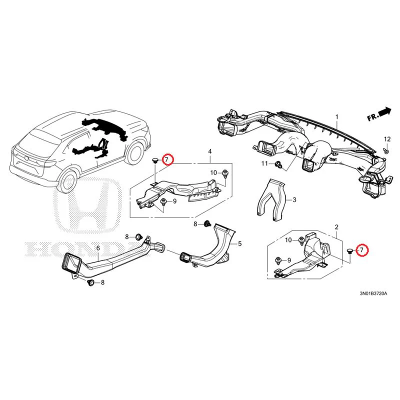 [NEW] JDM HONDA VEZEL e:HEV RV5 2025 Duct GENUINE OEM - Image 6