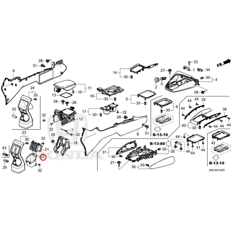 [NEW] JDM HONDA VEZEL e:HEV RV5 2025 Console GENUINE OEM - Image 12