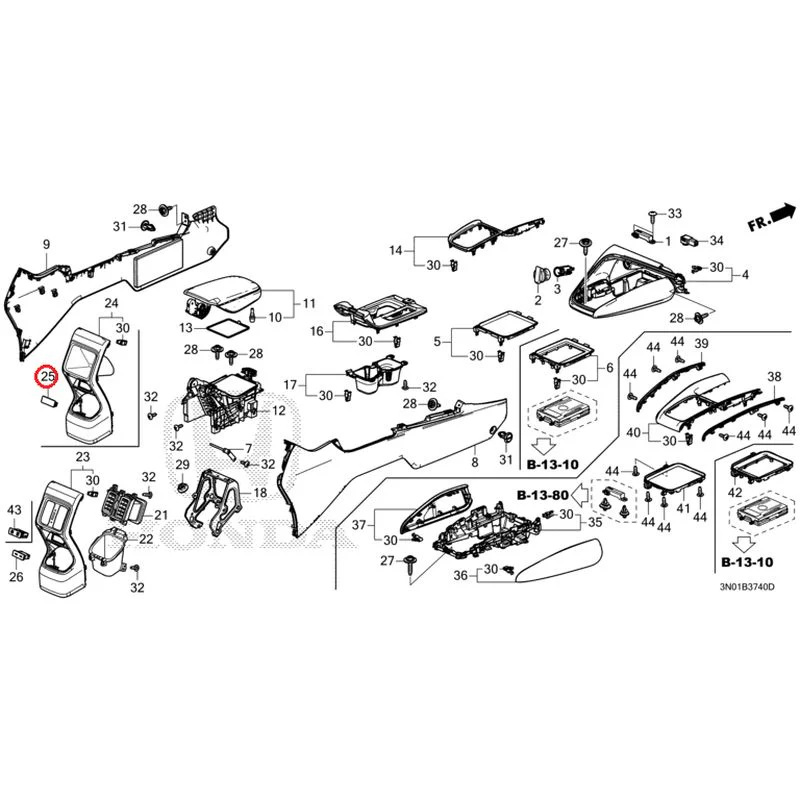 [NEW] JDM HONDA VEZEL e:HEV RV5 2025 Console GENUINE OEM - Image 14