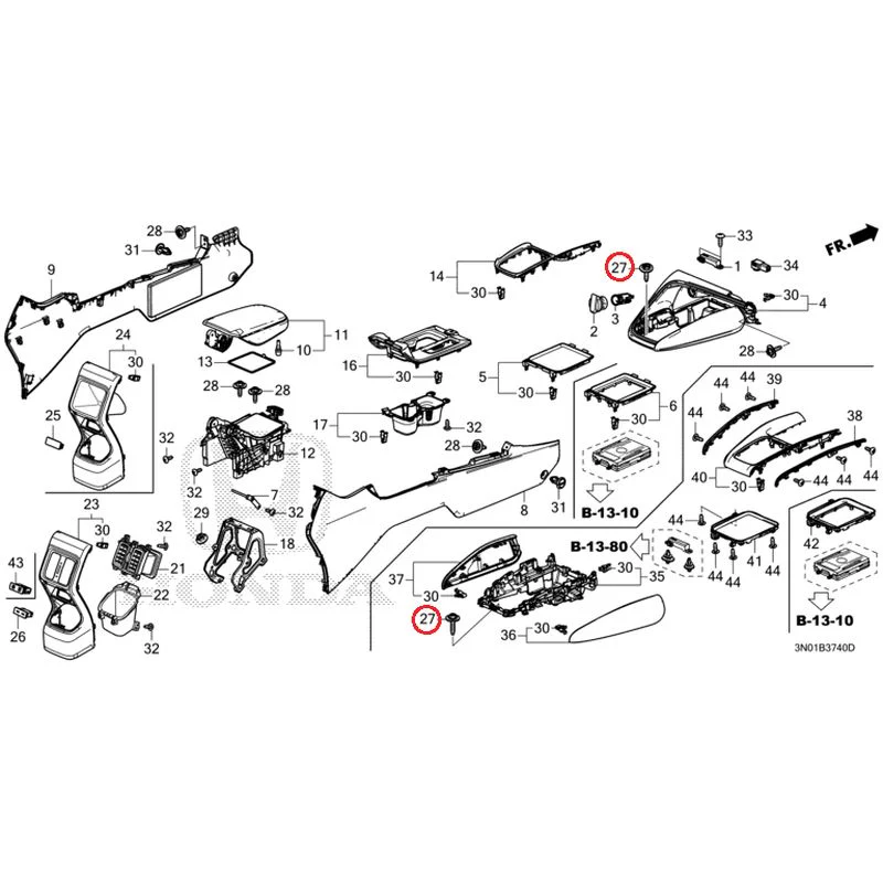[NEW] JDM HONDA VEZEL e:HEV RV5 2025 Console GENUINE OEM - Image 15