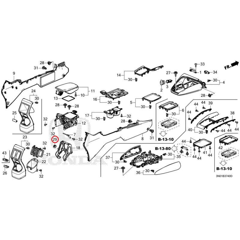 [NEW] JDM HONDA VEZEL e:HEV RV5 2025 Console GENUINE OEM - Image 17