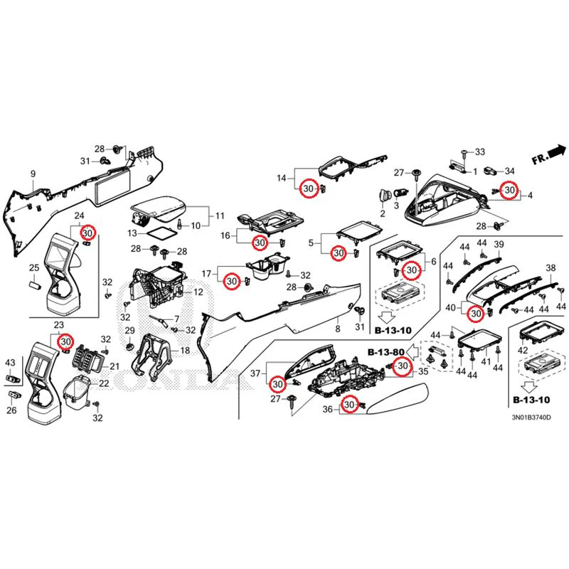 [NEW] JDM HONDA VEZEL e:HEV RV5 2025 Console GENUINE OEM - Image 18