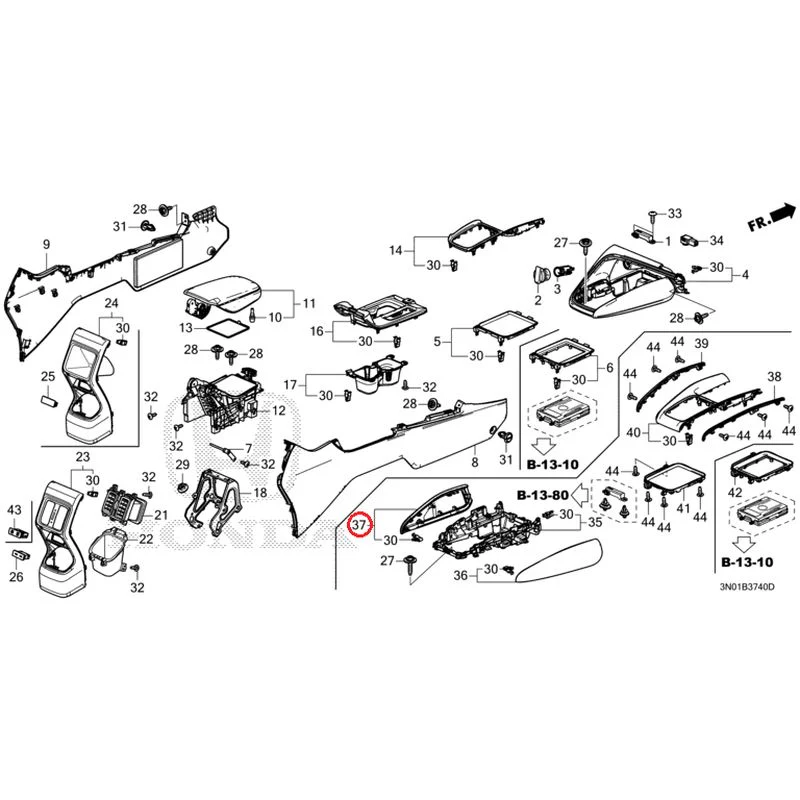[NEW] JDM HONDA VEZEL e:HEV RV5 2025 Console GENUINE OEM - Image 23