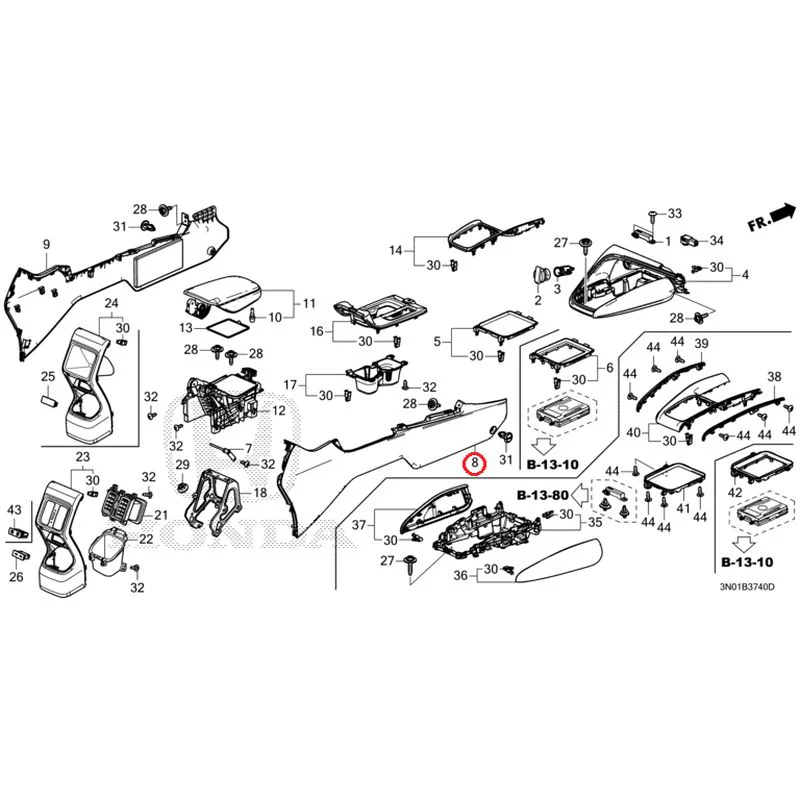 [NEW] JDM HONDA VEZEL e:HEV RV5 2025 Console GENUINE OEM - Image 3