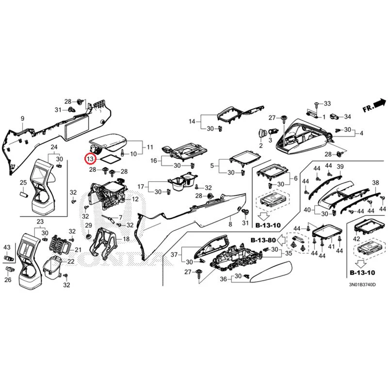 [NEW] JDM HONDA VEZEL e:HEV RV5 2025 Console GENUINE OEM - Image 8