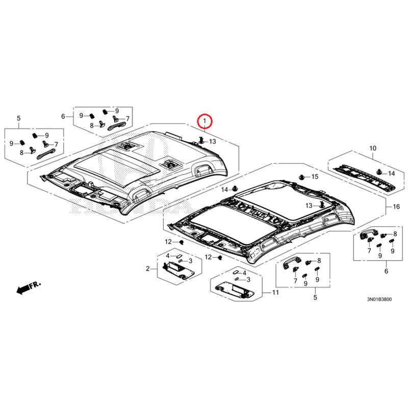 [NEW] JDM HONDA VEZEL e:HEV RV5 2025 Roof Lining GENUINE OEM - Image 2